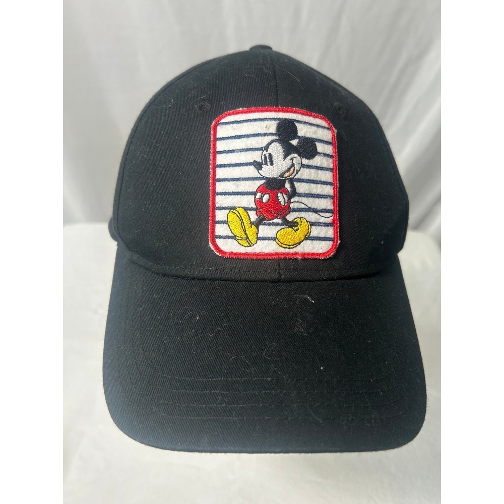 Disney Mickey Mouse OTO Caps Black Baseball Hat Embroidered Patch #958